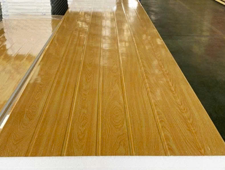 vách ngoài panel vân gỗ
