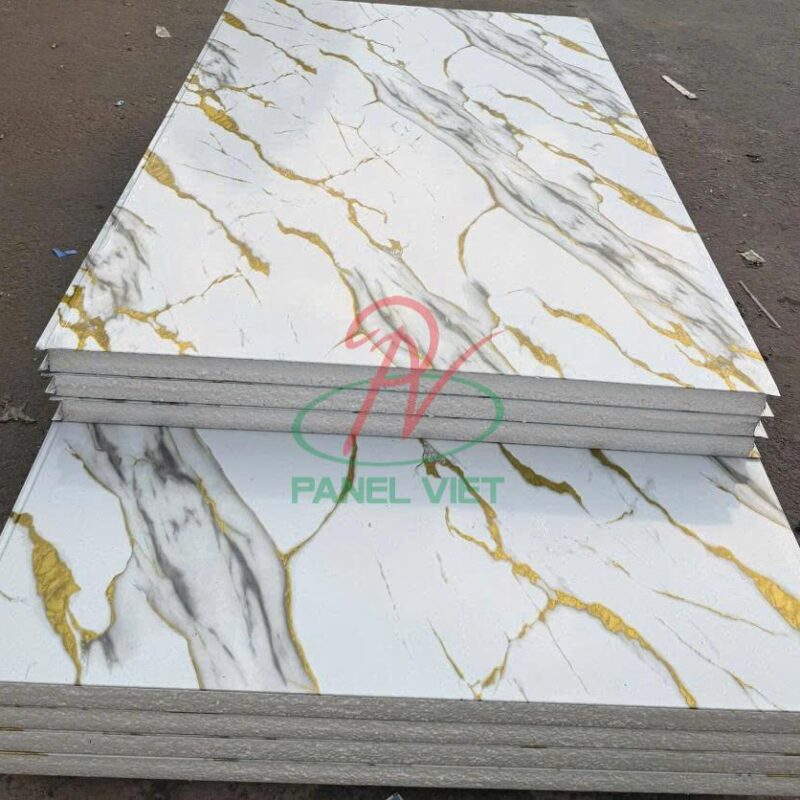 Panel Tôn Xốp Vân Đá Ánh Kim