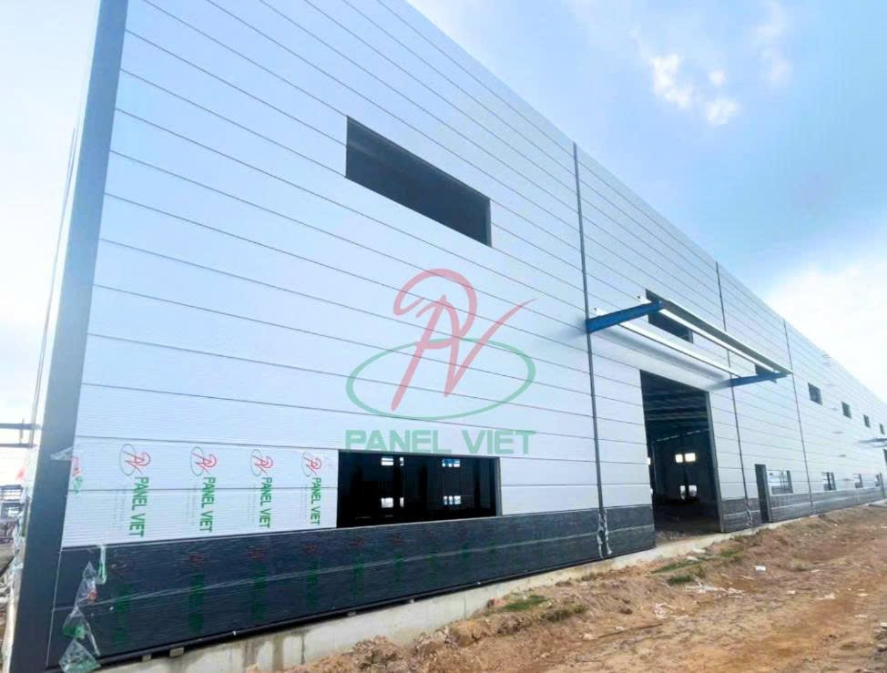 Vách Ngoài Panel Glasswool Làm Nhà Máy In Ấn