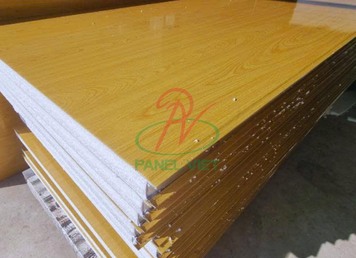 Vách panel vân gỗ làm nhà